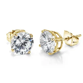 14K & 18K Gold Diamond Stud Earrings Lab Grown