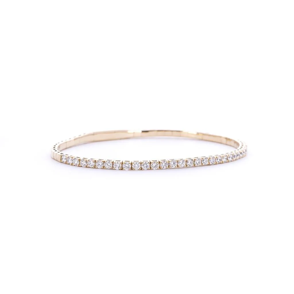 2.0ctw Diamond Flex Bangle -Yellow Gold