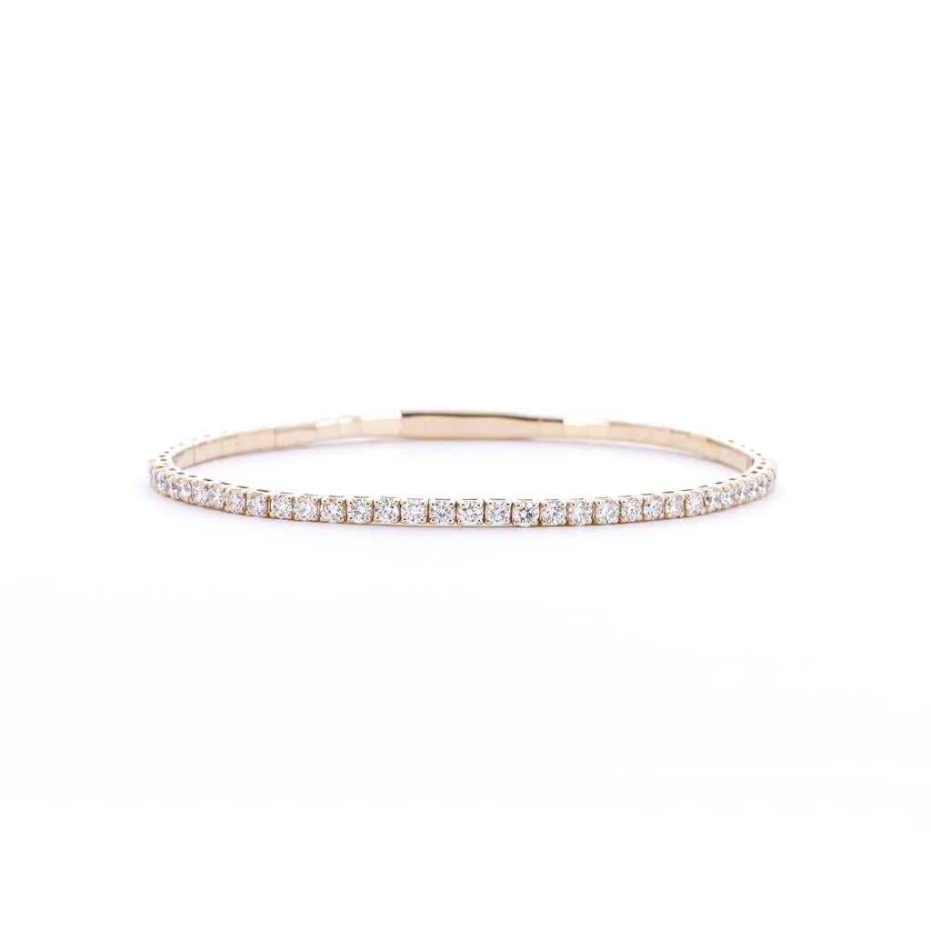 2.0ctw Diamond Flex Bangle -Yellow Gold