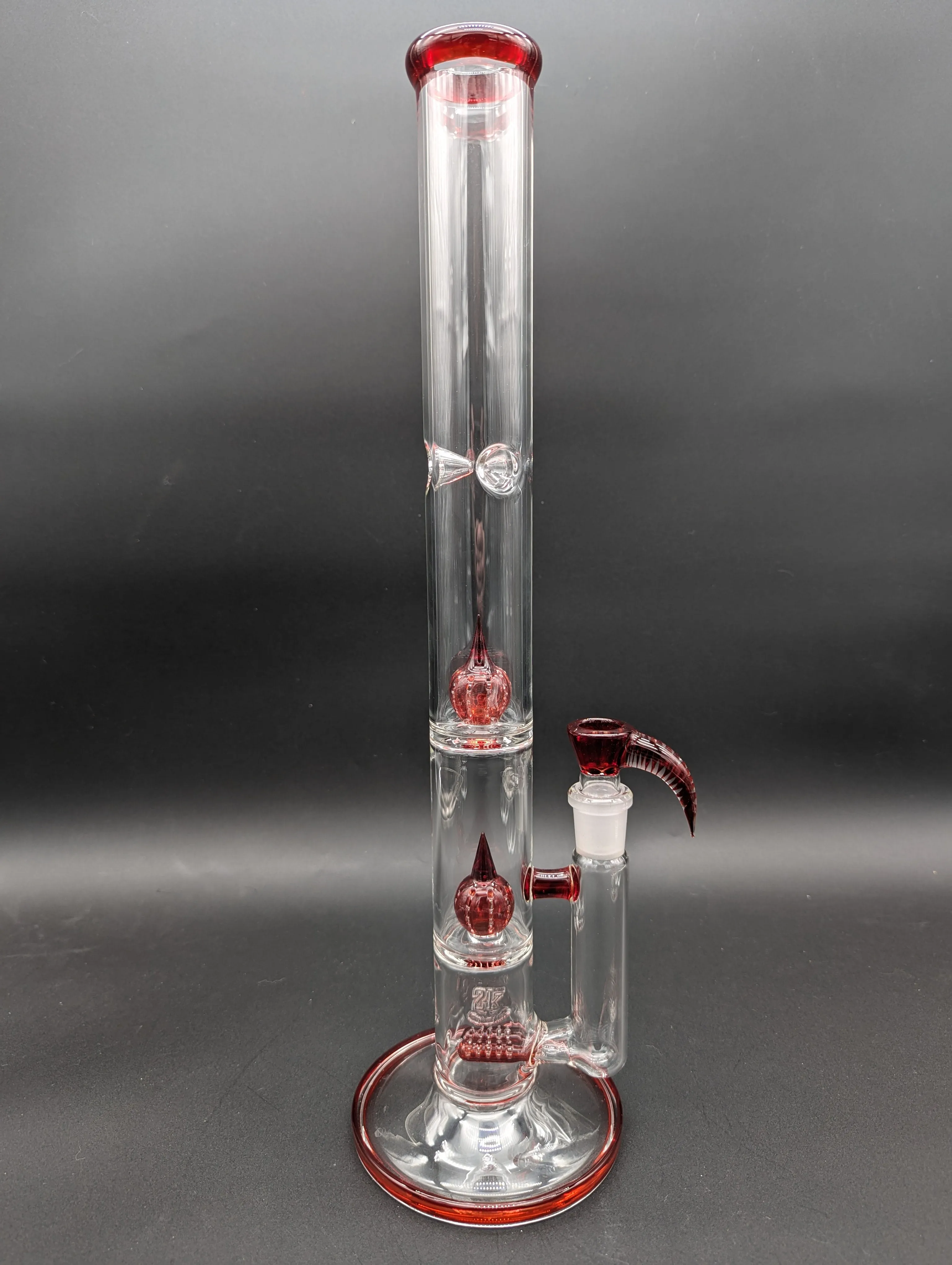 2K Glass Tubes - Dual Gridline to Double Imperial - Red Accent