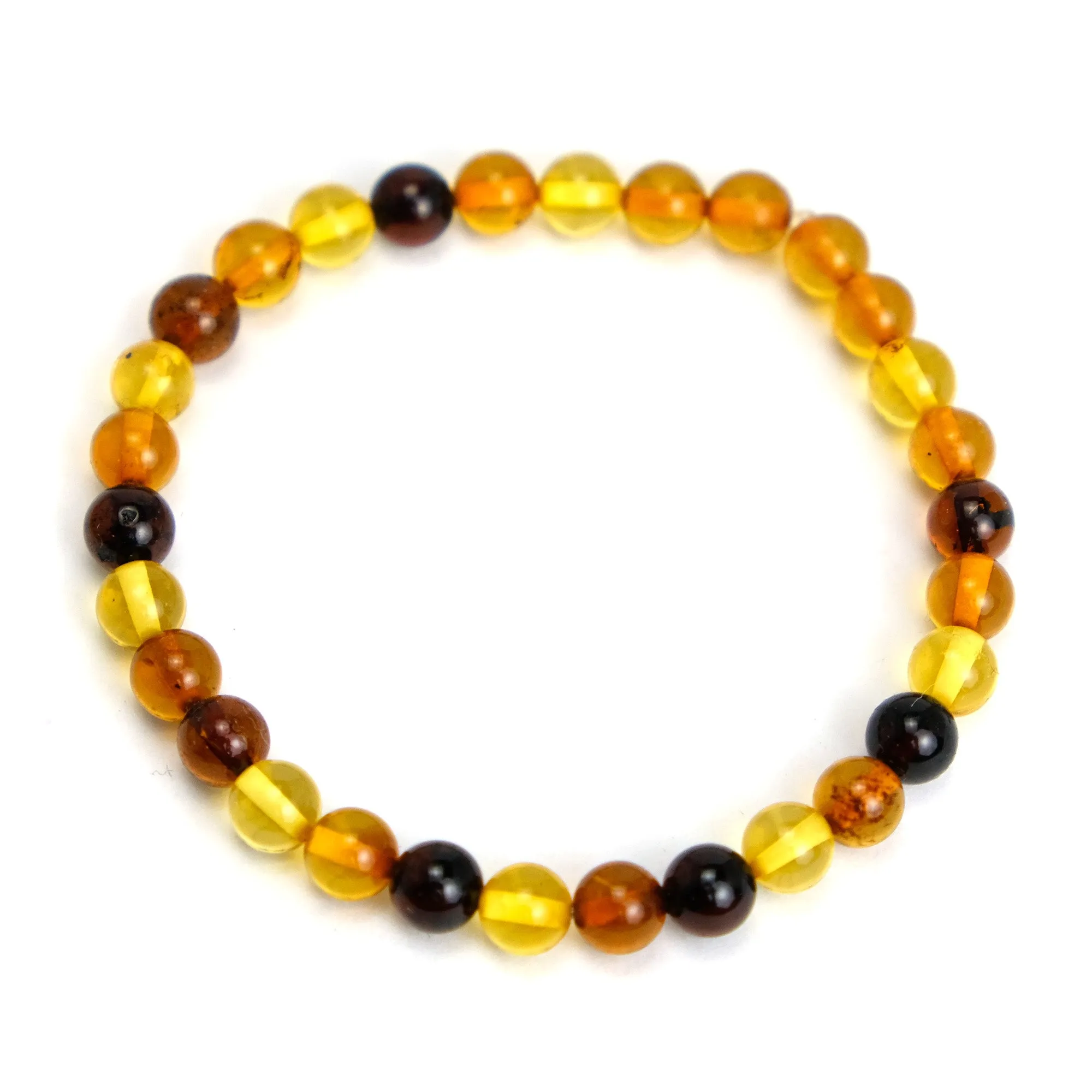 3 Tone Amber Stretch Bracelet