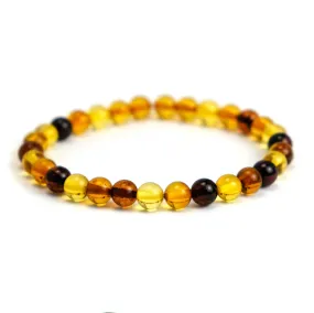 3 Tone Amber Stretch Bracelet