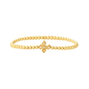 3MM Signature Bracelet with 14K Diamond Cross Bead