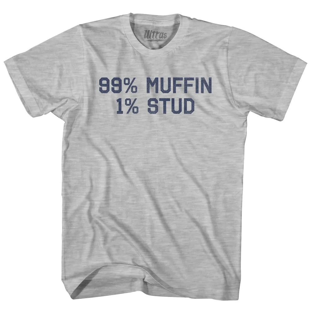 99% Muffin 1% Stud Womens Cotton Junior Cut T-Shirt