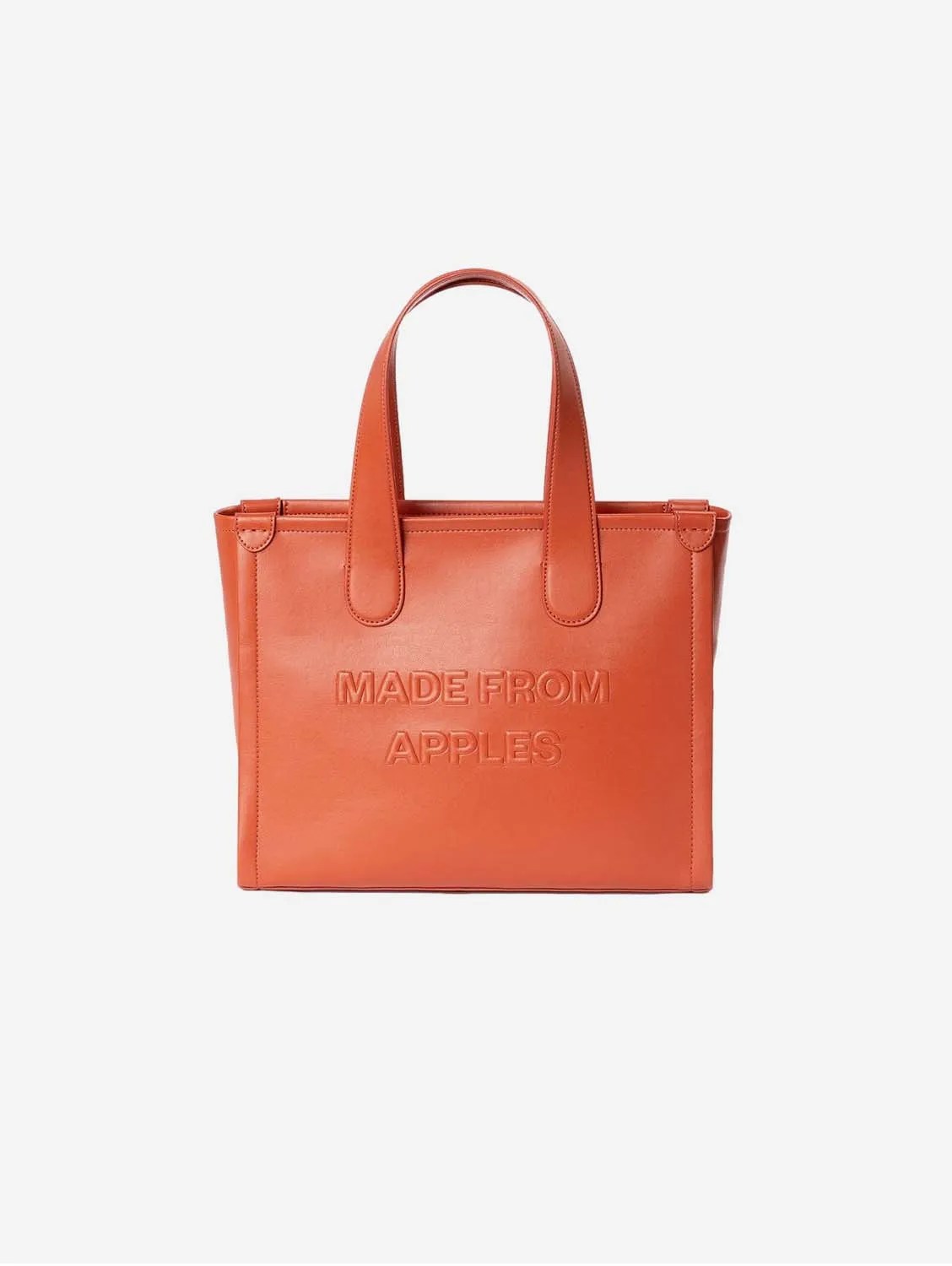 Alma Vegan Apple Leather Tote Bag | Terracotta