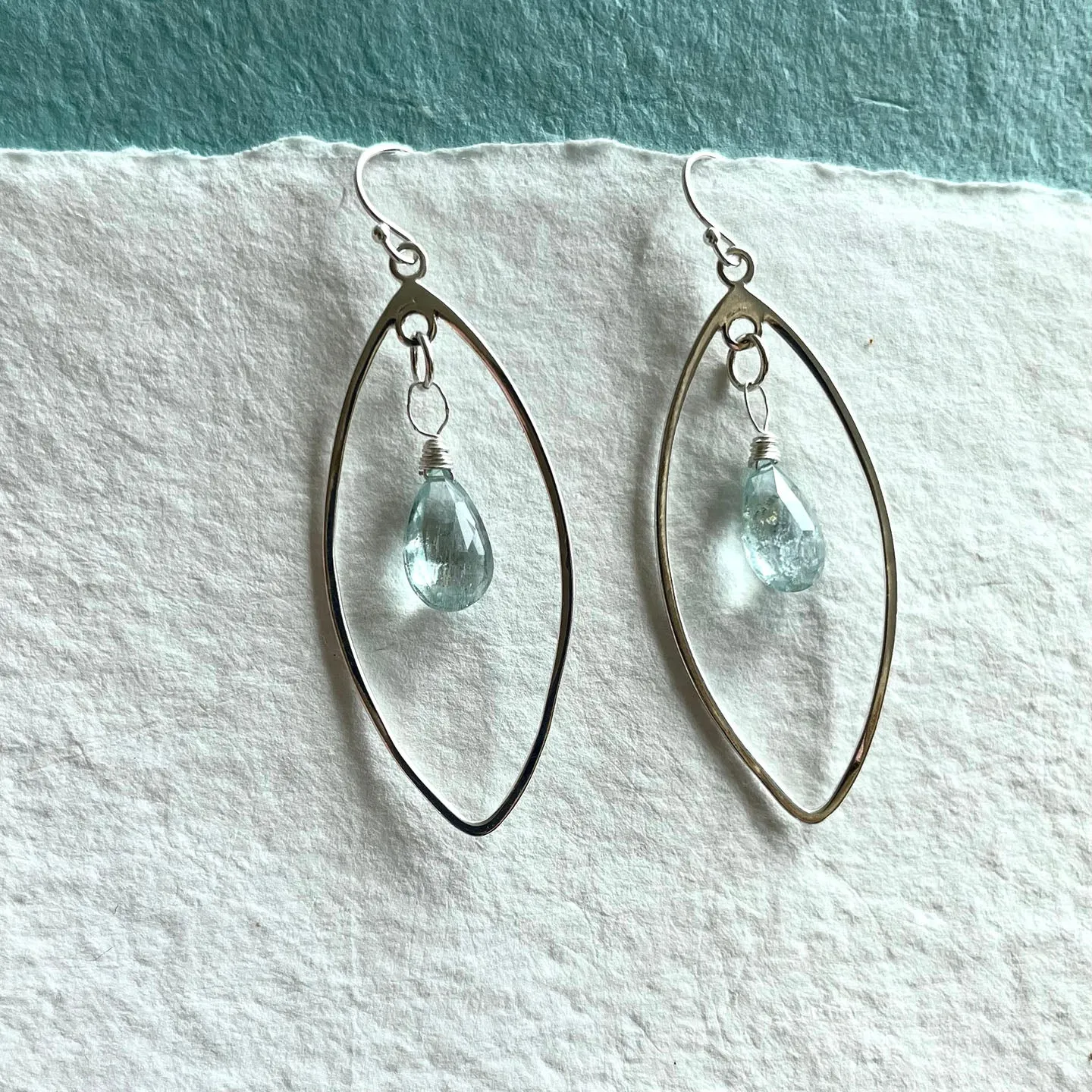 Aquamarine Marquis Earrings