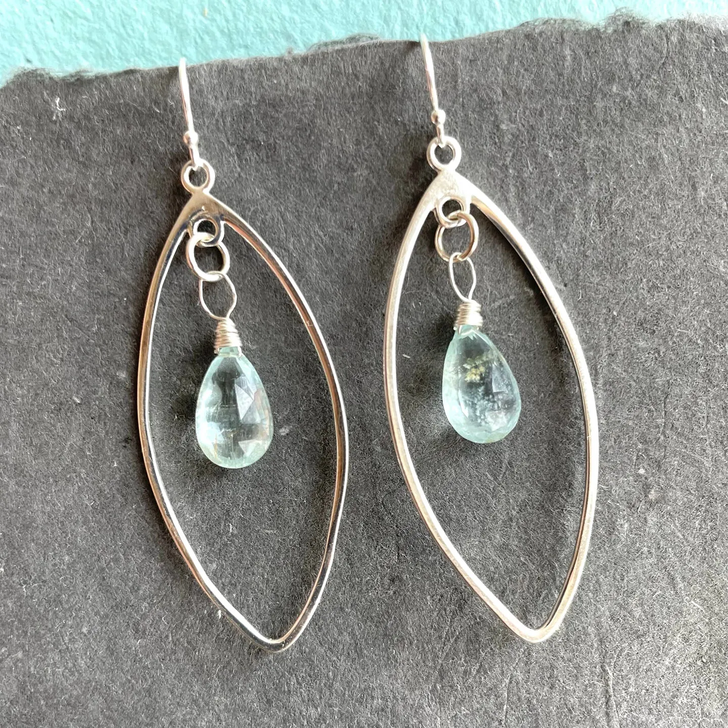 Aquamarine Marquis Earrings