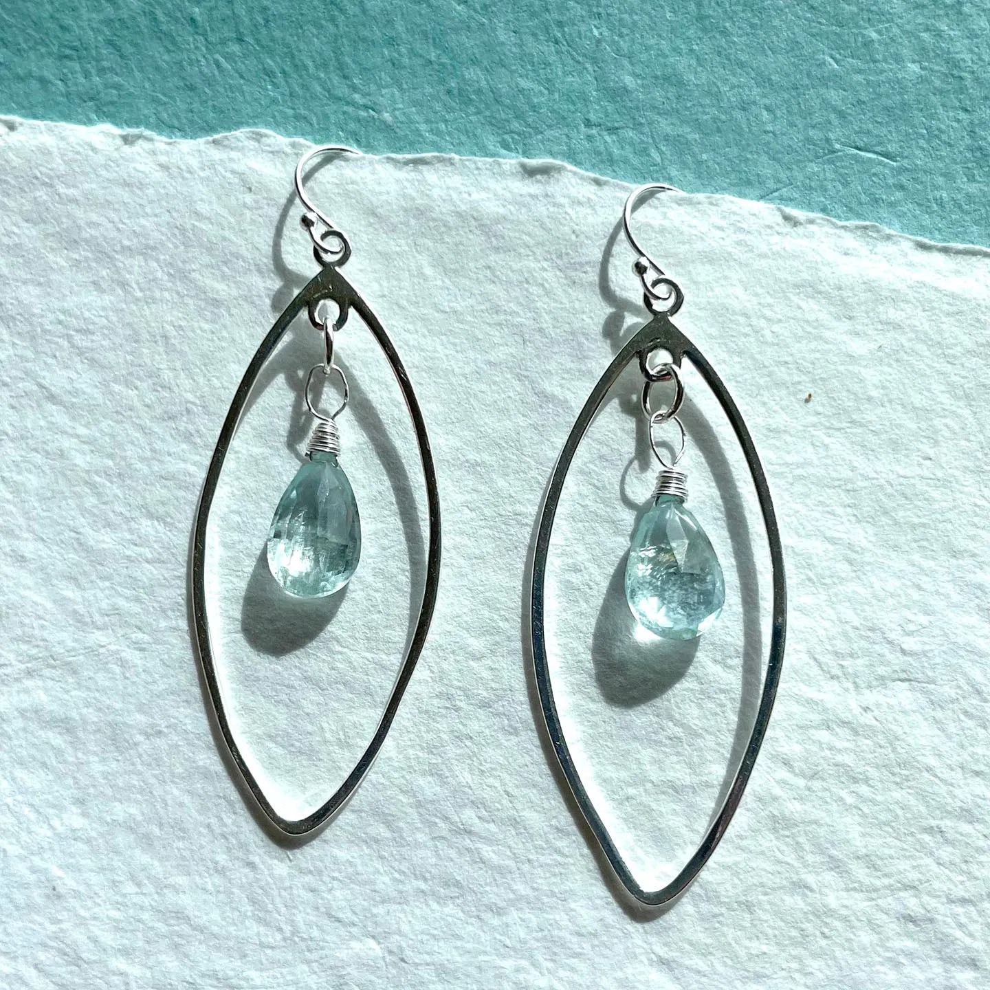 Aquamarine Marquis Earrings