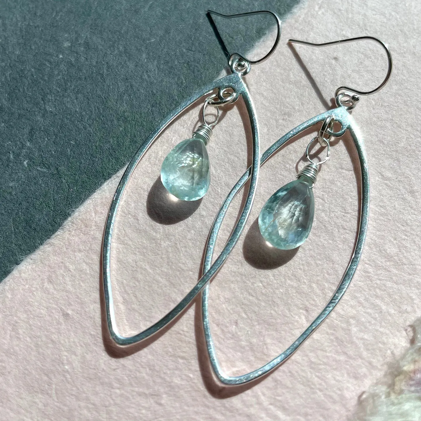 Aquamarine Marquis Earrings