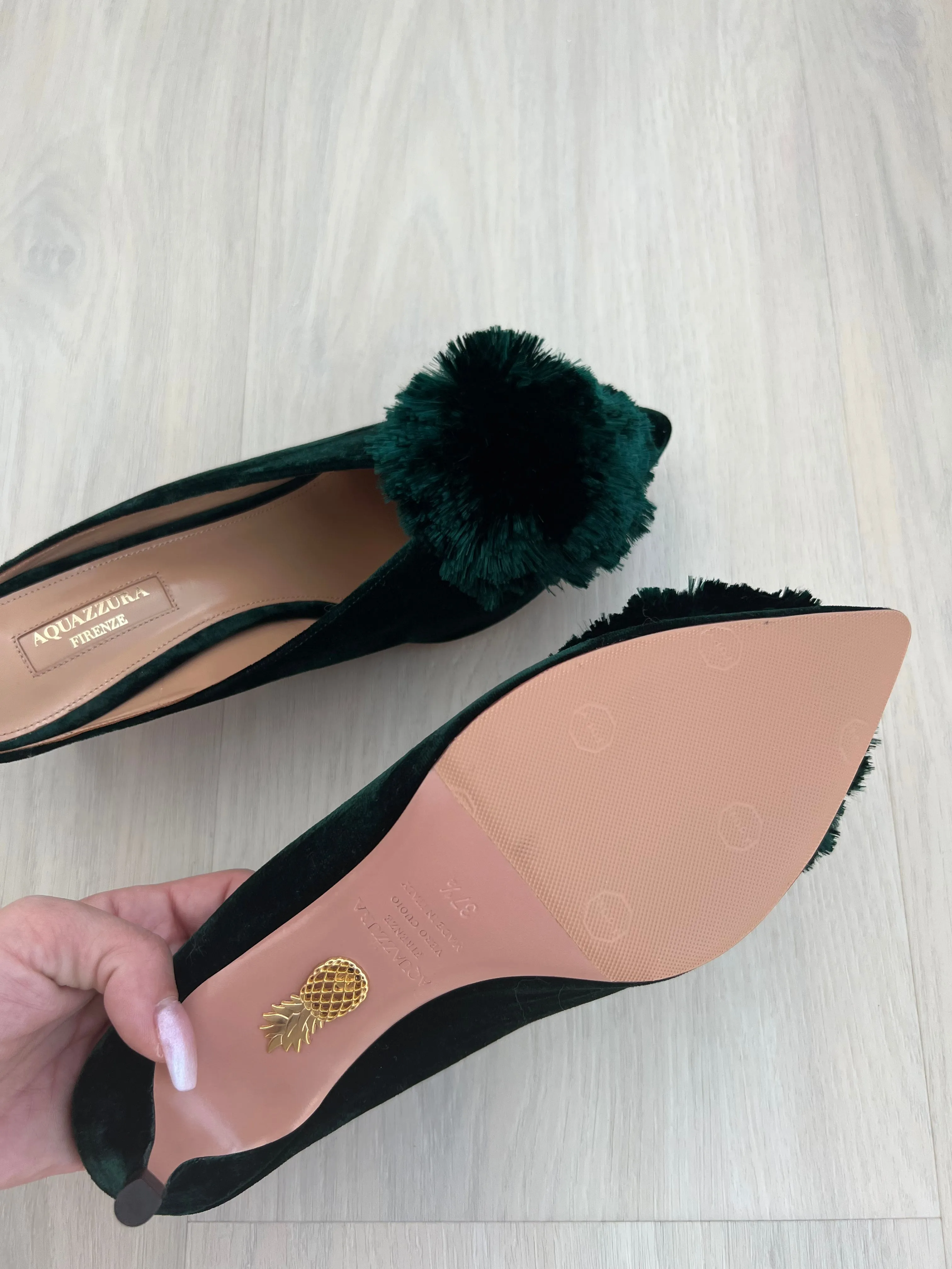 Aquazzura Powder Puff Mules