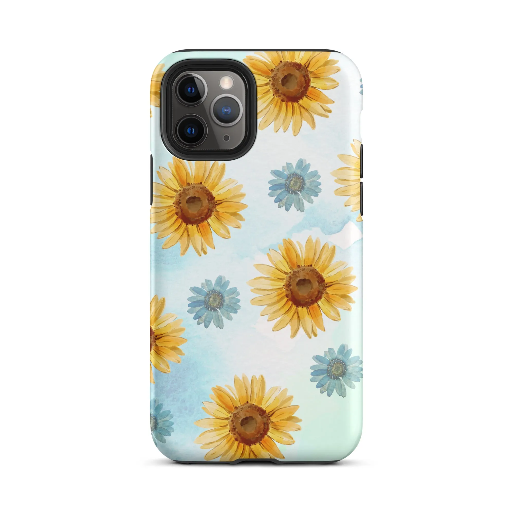 Azure Autumn Blossoms Premium iPhone Case