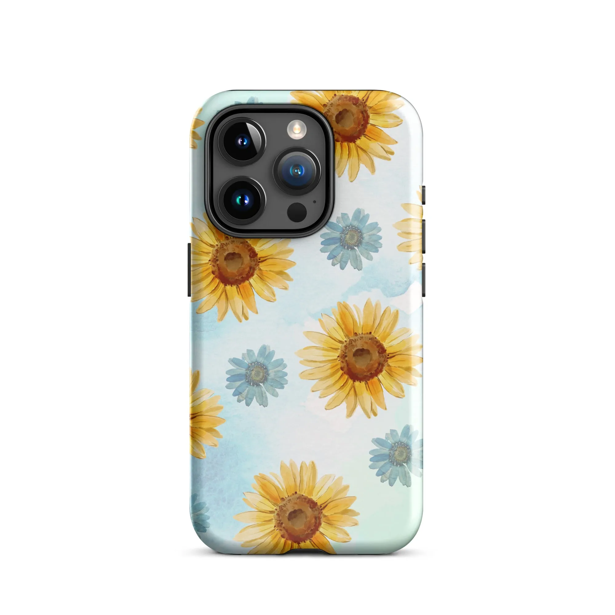 Azure Autumn Blossoms Premium iPhone Case