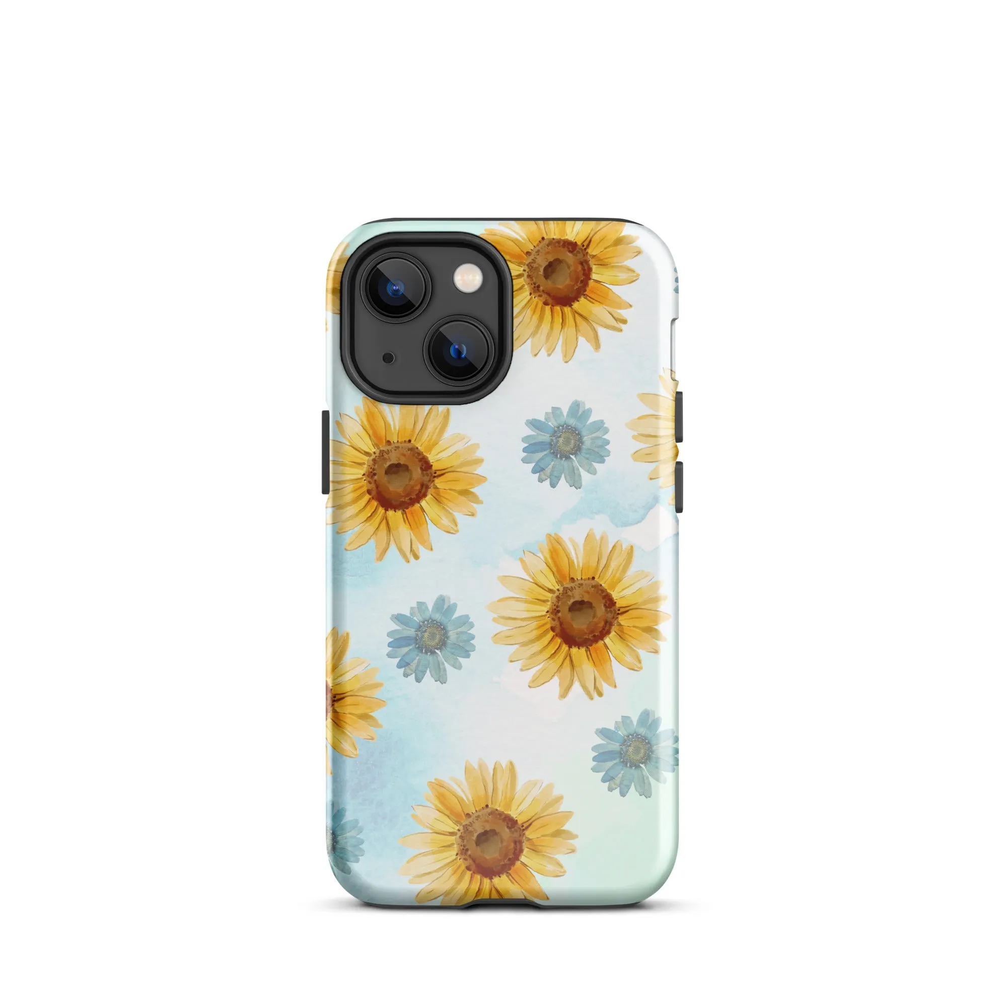 Azure Autumn Blossoms Premium iPhone Case