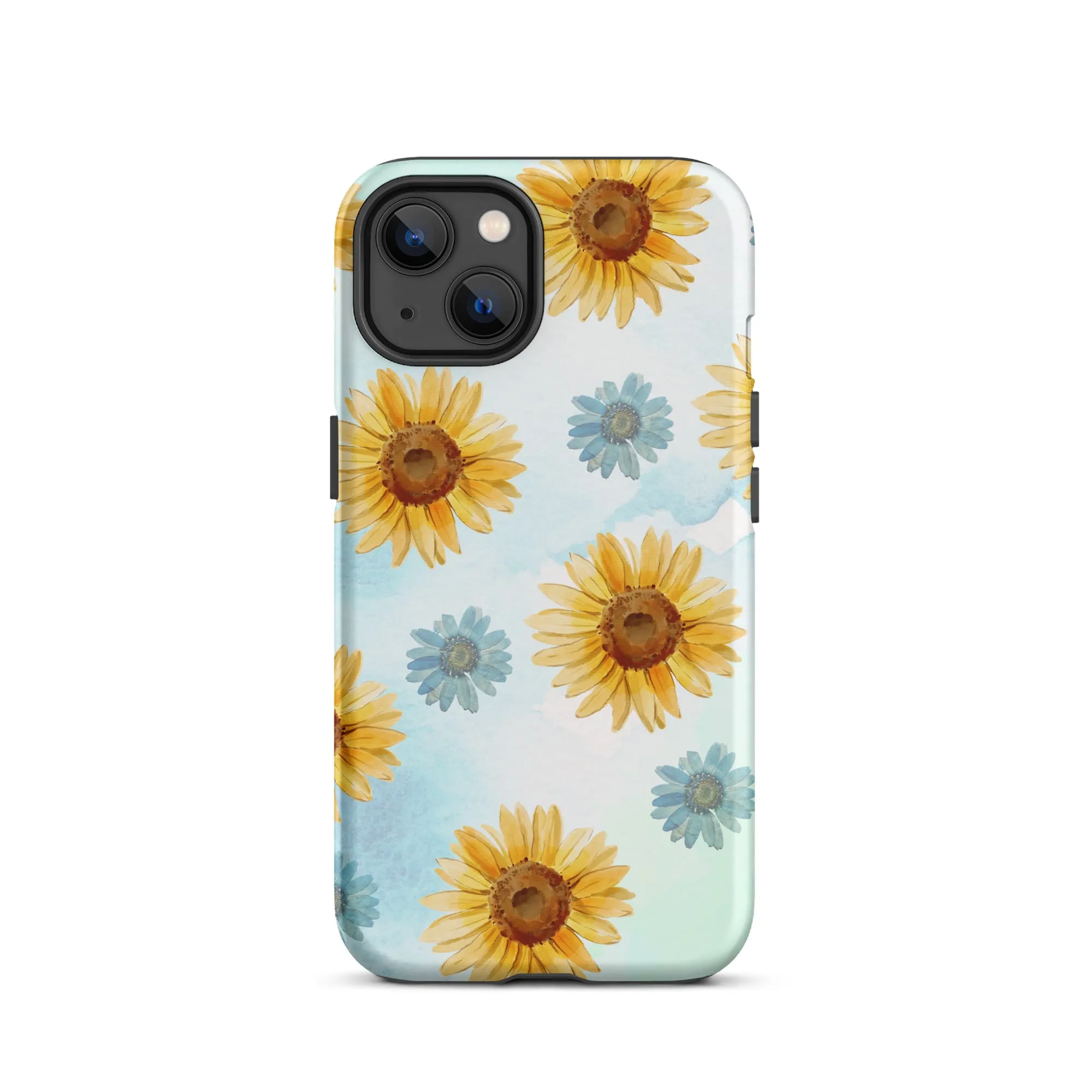 Azure Autumn Blossoms Premium iPhone Case