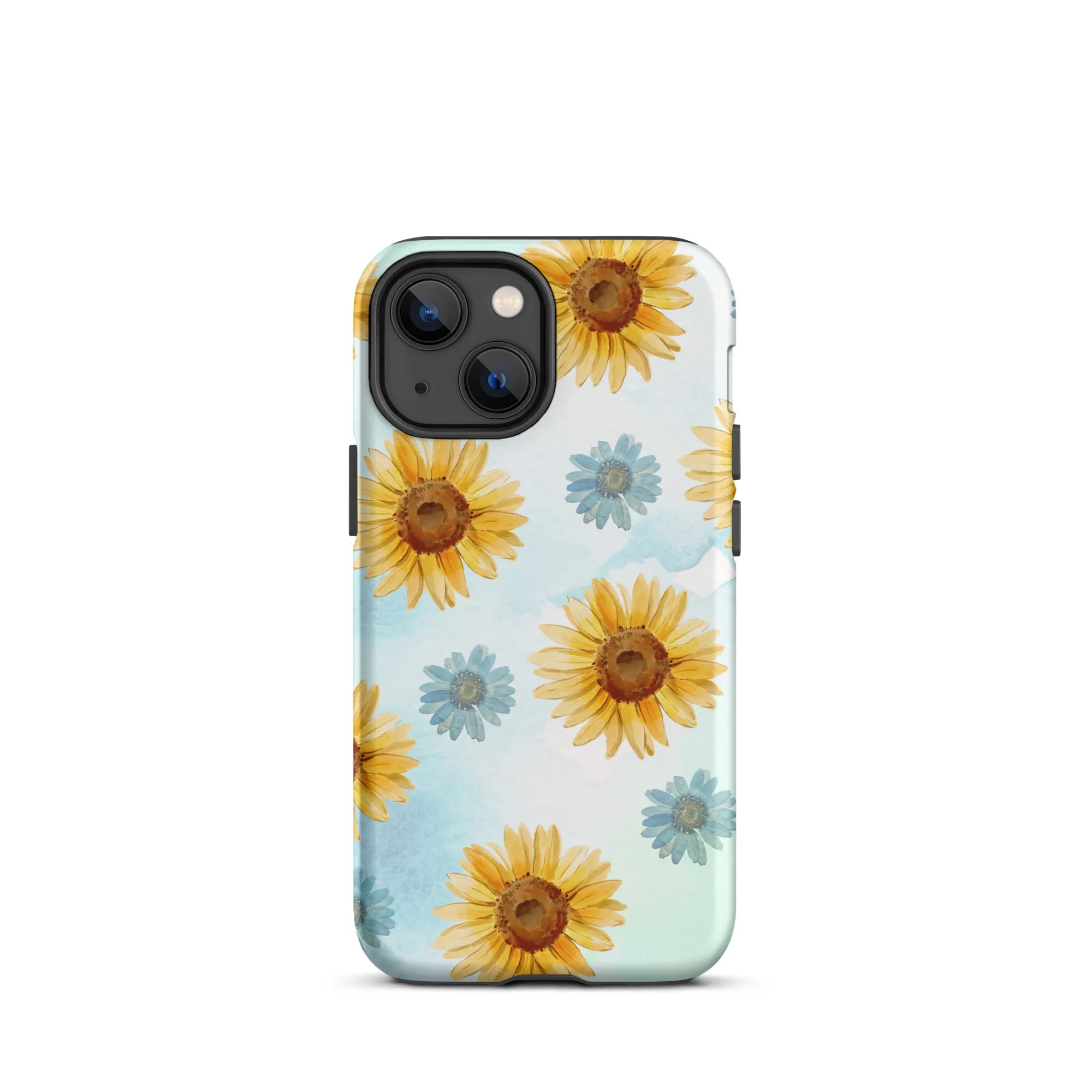 Azure Autumn Blossoms Premium iPhone Case