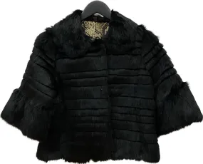 B16R - Cuadra black rabbit fur coat for women