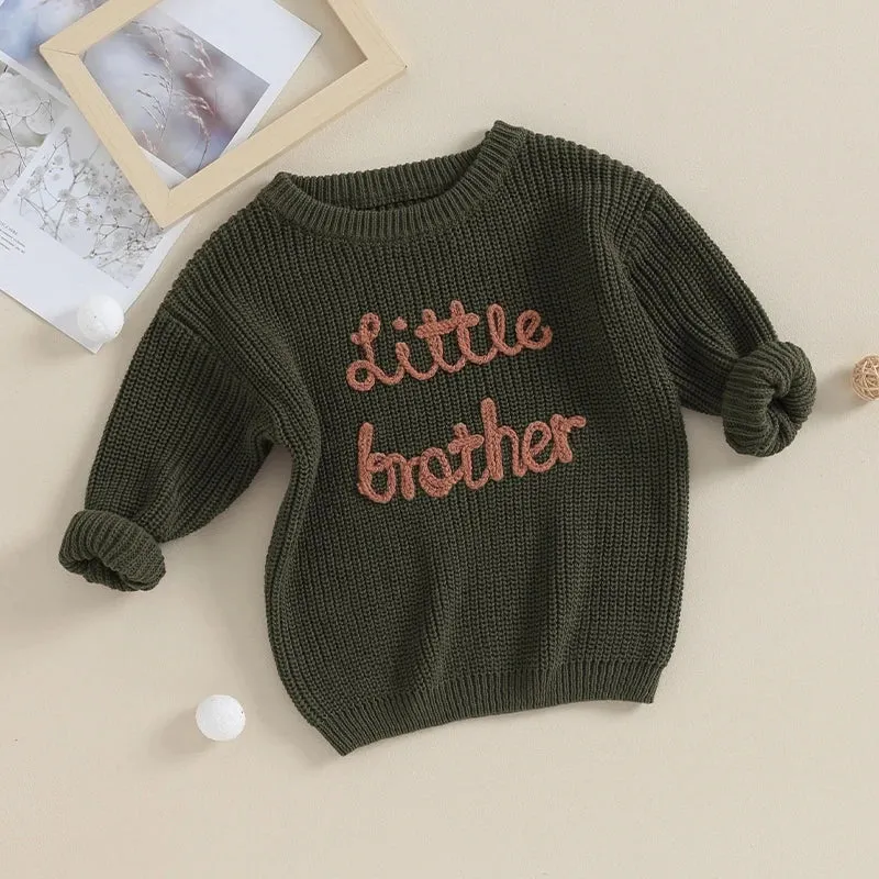 Baby Boys Deluxe Sweater - Black - LITTLE BROTHER - Autumn