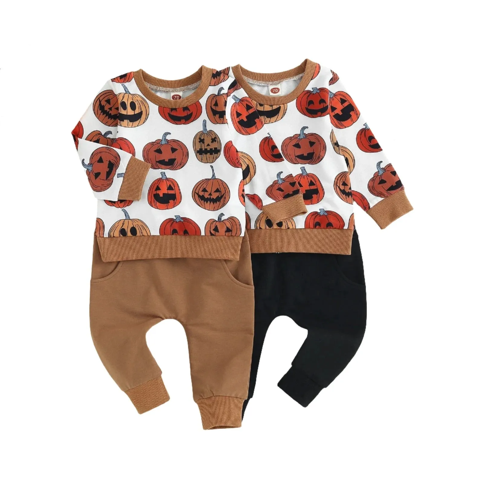 Baby Boys (to 3T) Halloween Pumpkin Loungewear Outfit