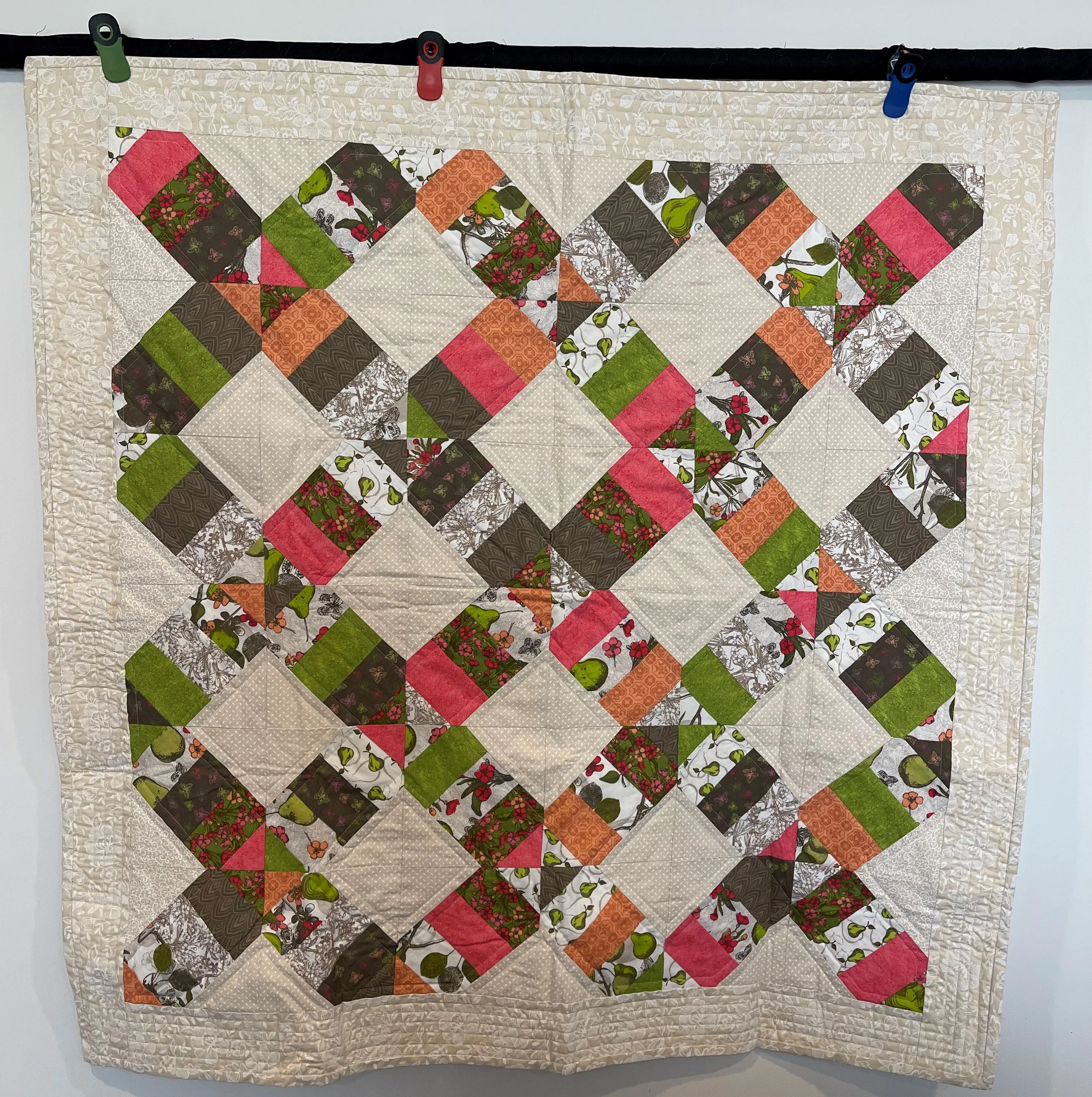 Baby Quilt "Peaches and Cream"