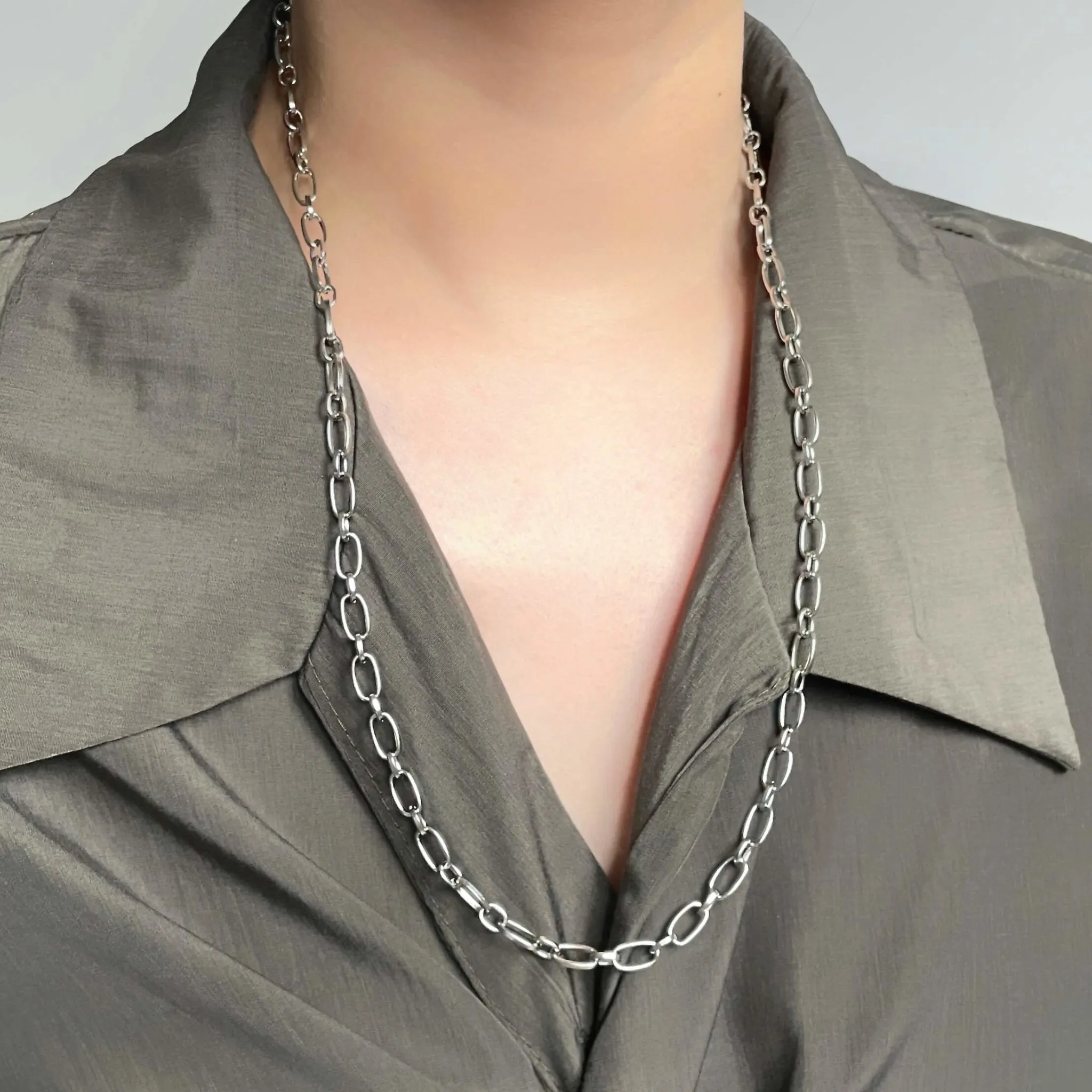 Belcher Chain Necklace Silver