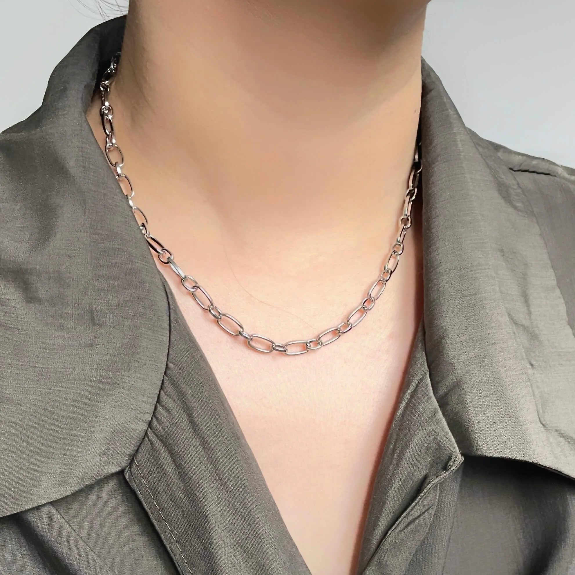 Belcher Chain Necklace Silver