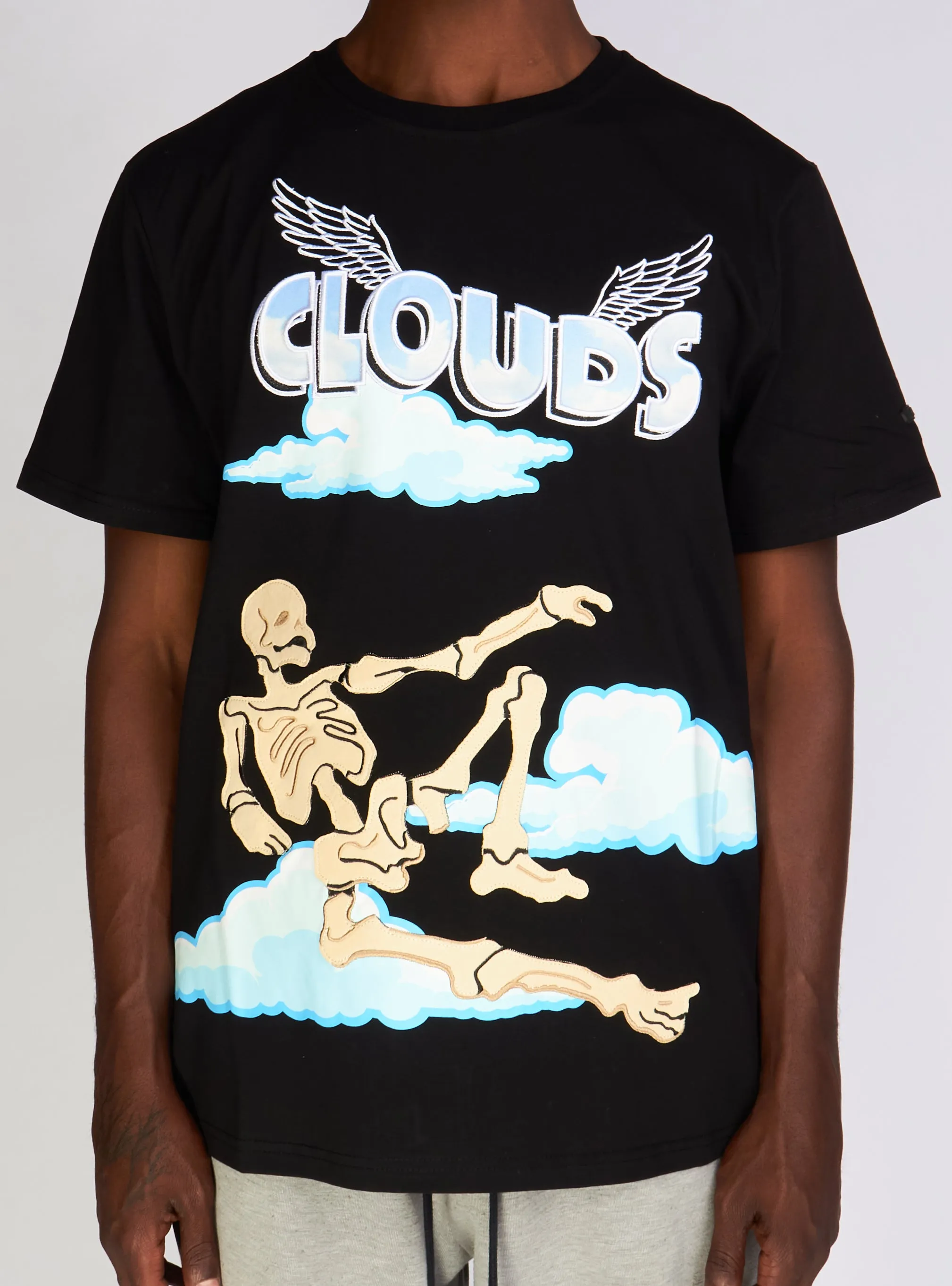 Bkys T-Shirt - Clouds - Black - T863