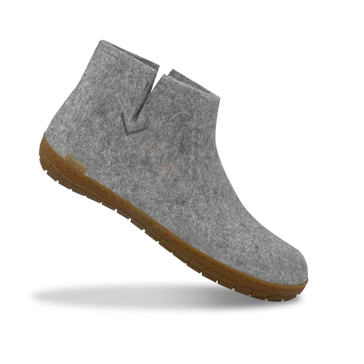 Boot with natural rubber sole - honey - Grey