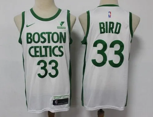 Boston Celtics #33 Larry Bird City Jersey White