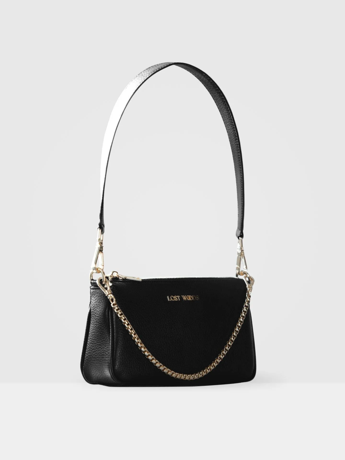 Briar MIRUM Leather Vegan Crossbody Bag | Black & Gold