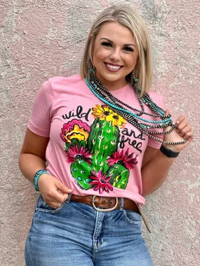 Callie's Wild & Free Pink tee