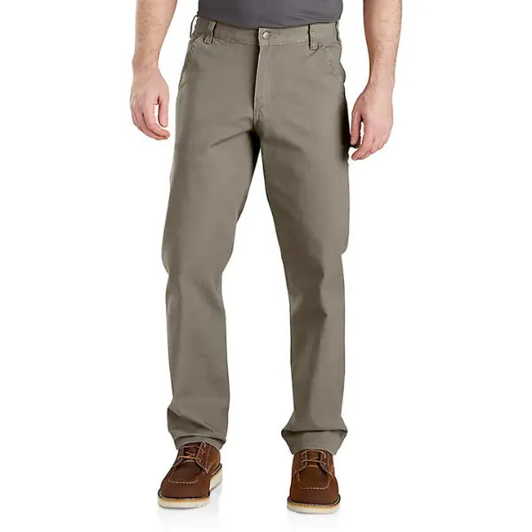 Carhartt Mens Rugged Flex Relaxed Fit Duck Utility Work Pant - Desert