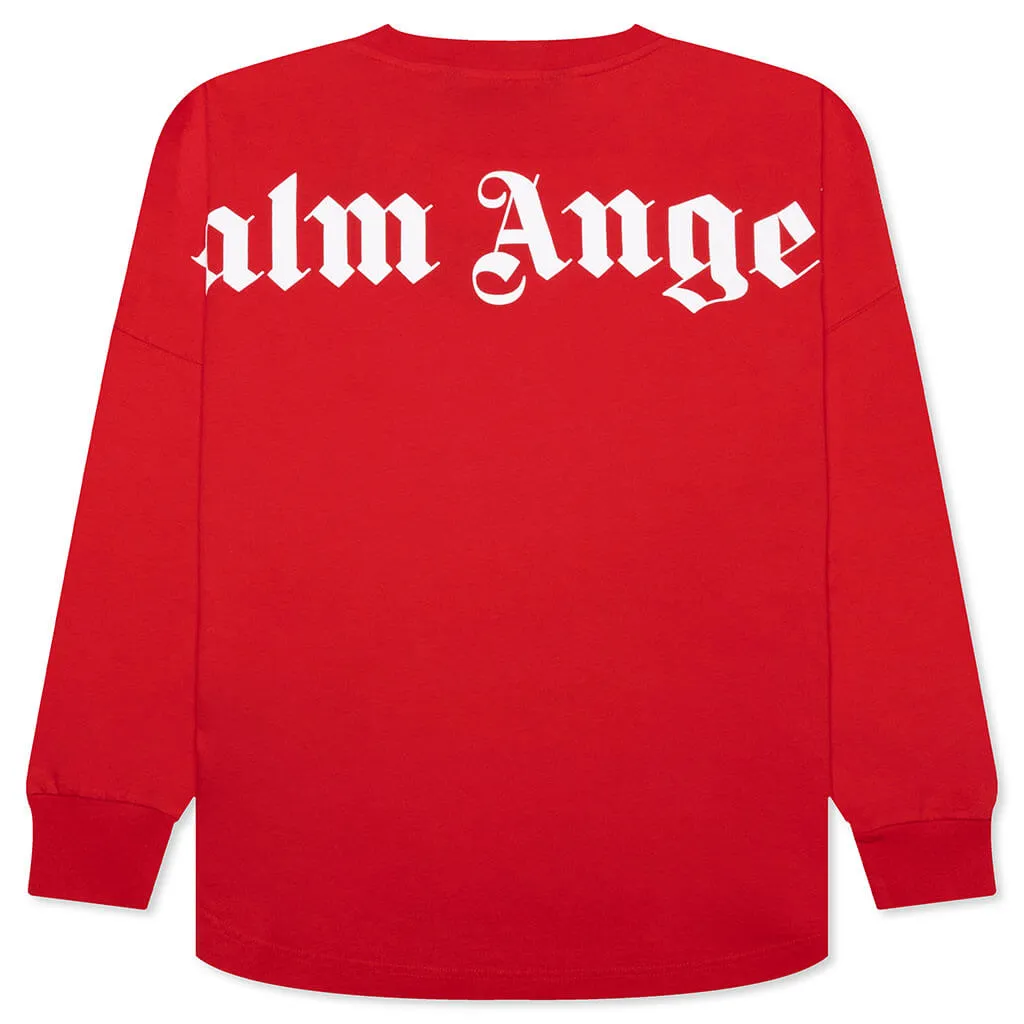 Classic Logo Over Tee L/S - Red/White