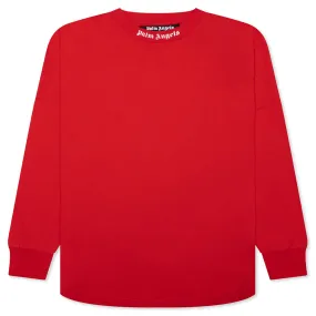 Classic Logo Over Tee L/S - Red/White