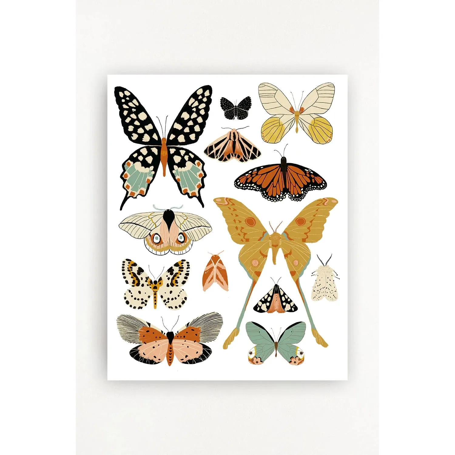 Clementine Kids Art Print - Butterfly Collector - Portrait 11 x 14