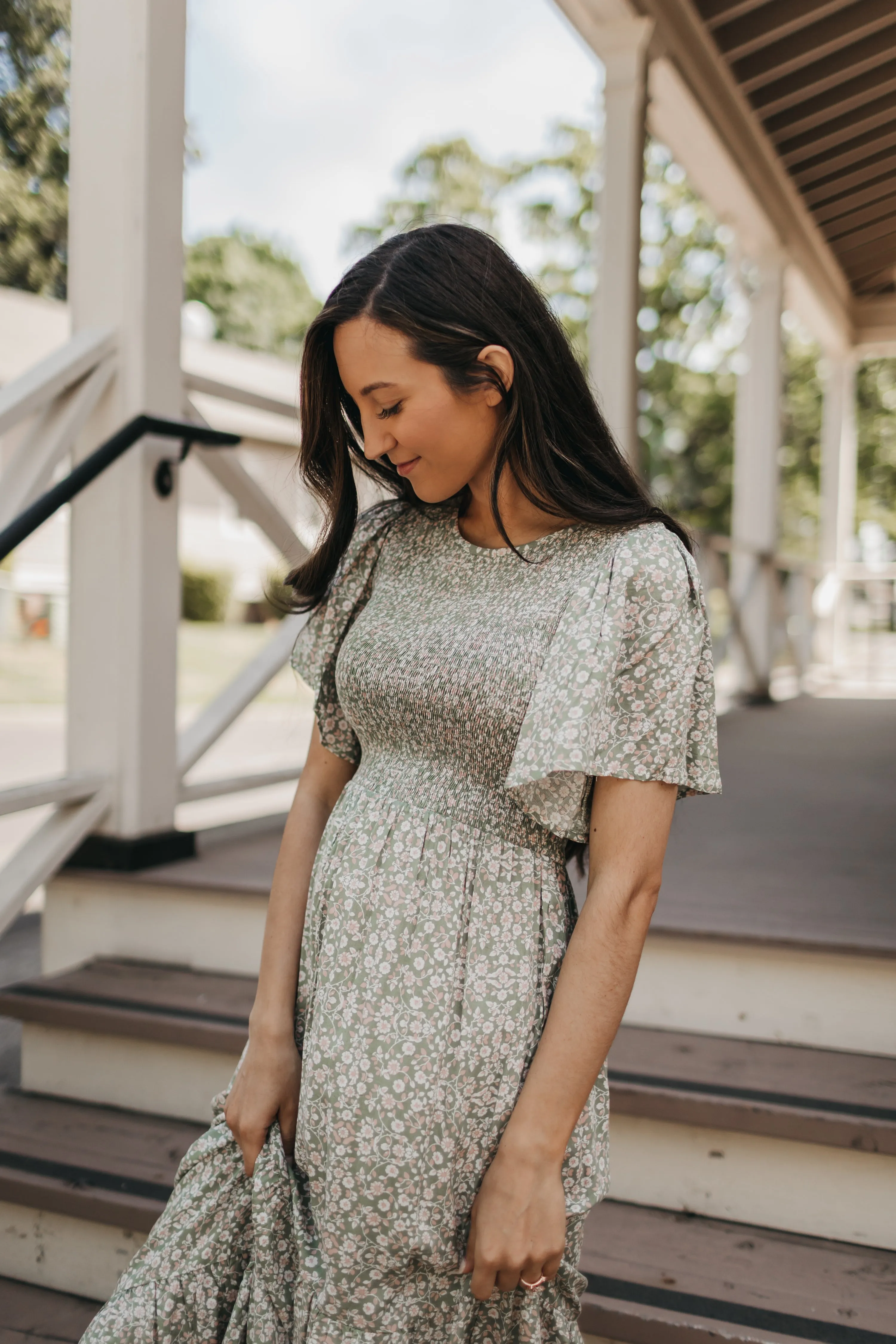 Collette Floral Maxi in Sage