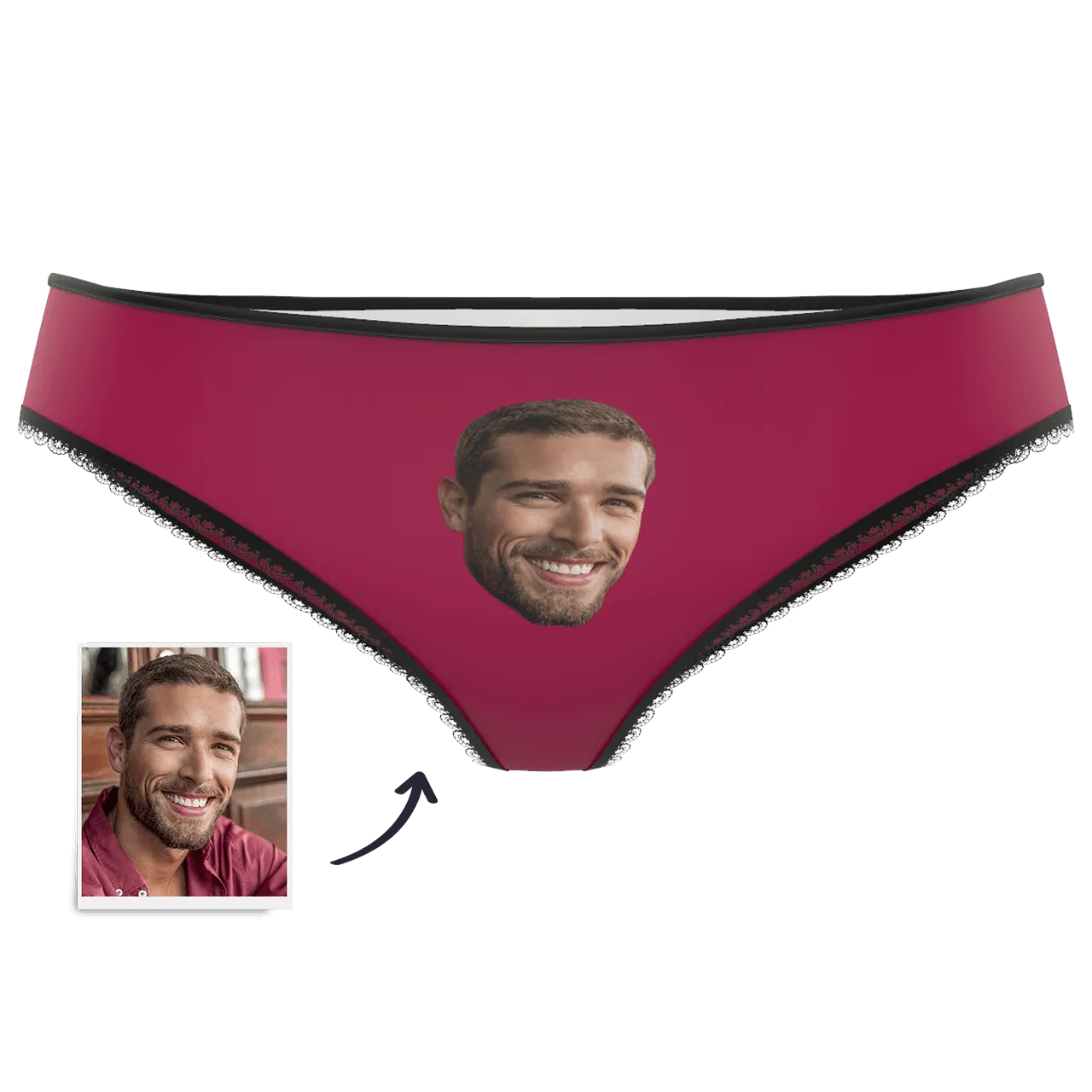 Couple Plain Women's Custom Face Colorful Panties