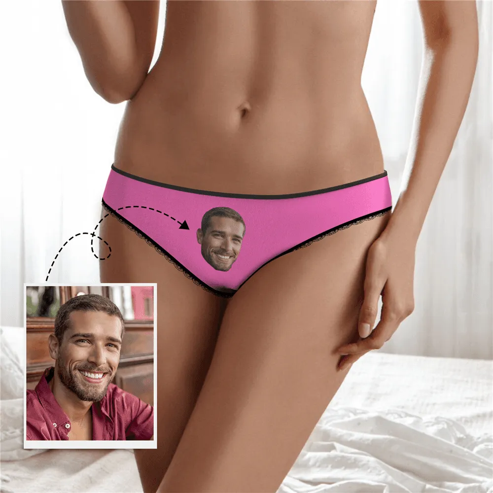 Couple Plain Women's Custom Face Colorful Panties