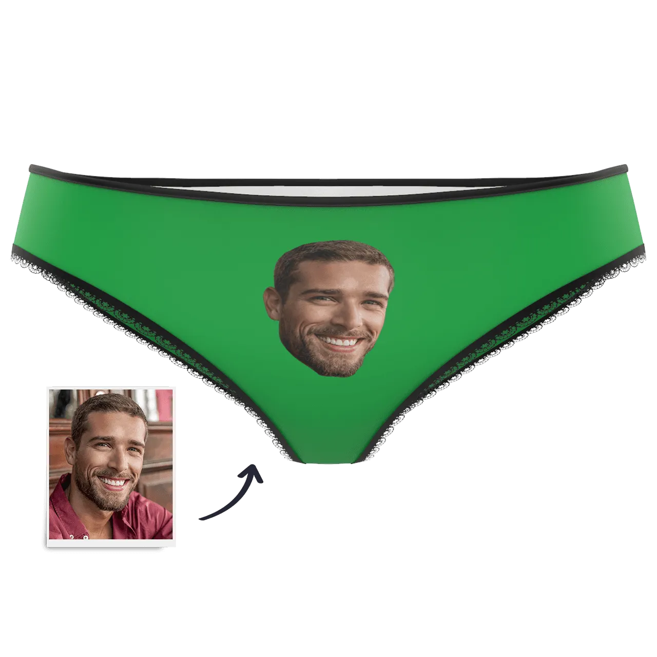 Couple Plain Women's Custom Face Colorful Panties