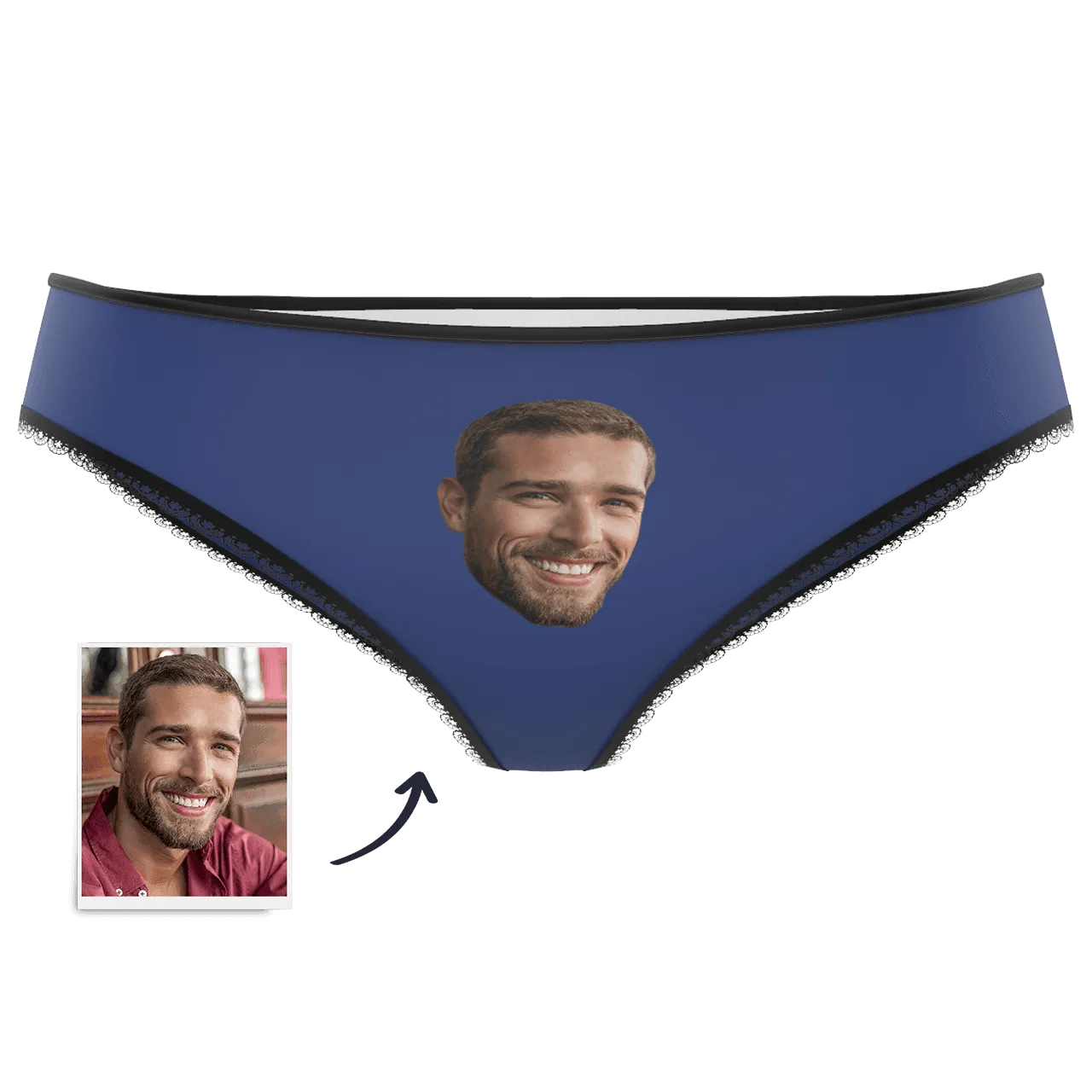 Couple Plain Women's Custom Face Colorful Panties