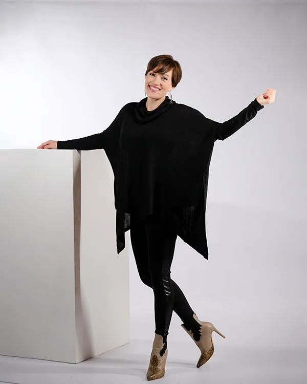 Cowl Neck Poncho Top