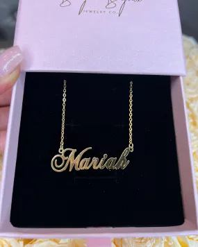 Cursive Nameplate Necklace