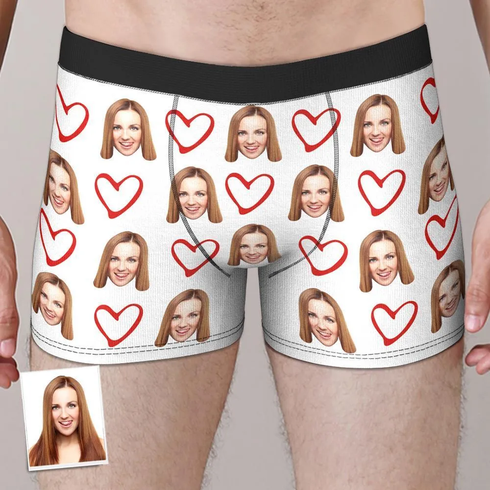 Custom Boxers with Face Personalised Photo Underwear Best Valentine's Day Gift for Him