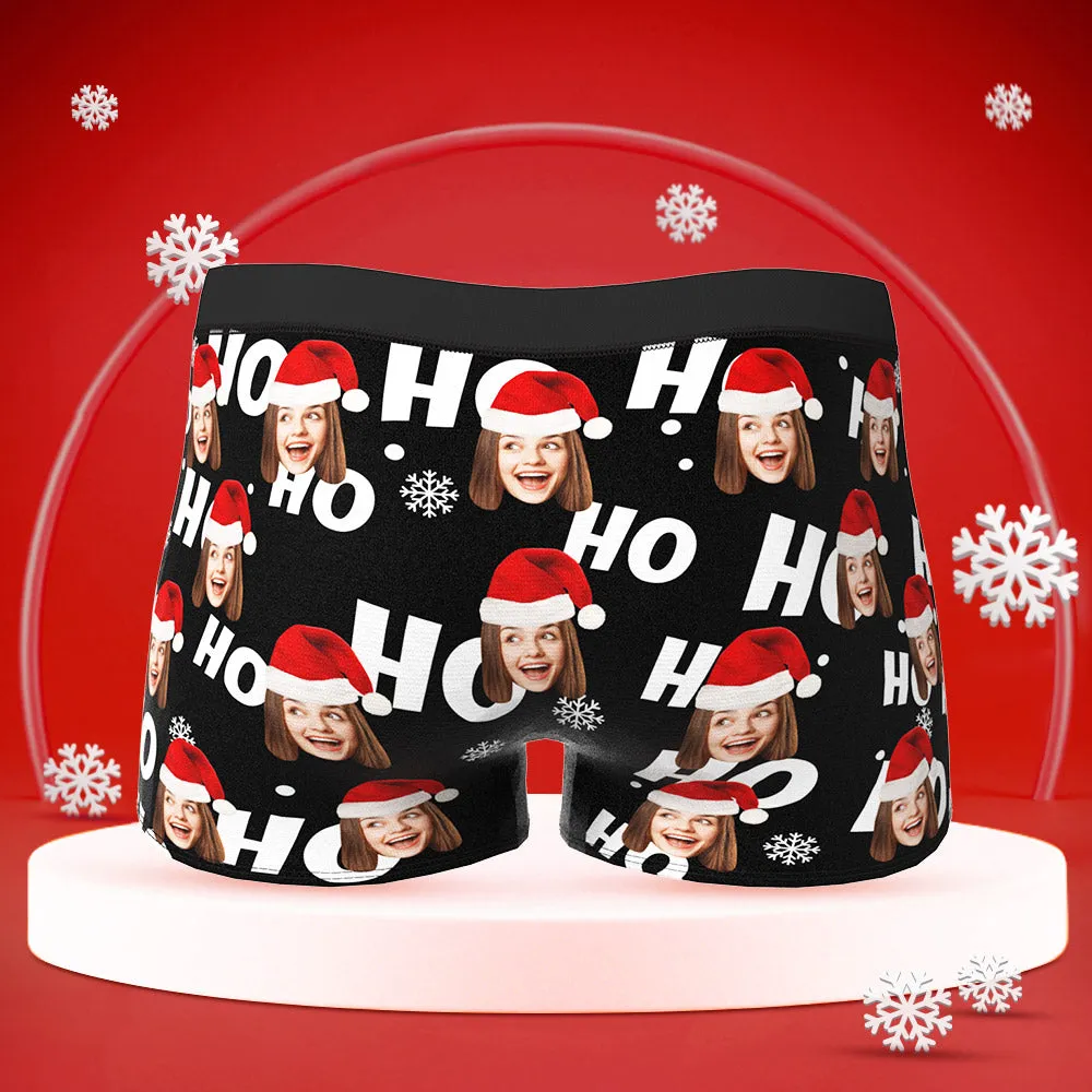 Custom Face Boxers Briefs Personalised Men's Shorts With Girlfriend Photo Christmas Gifts