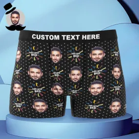 Custom Face Boxers Briefs Personalised Men's Shorts With Photo - For Awesome Dad