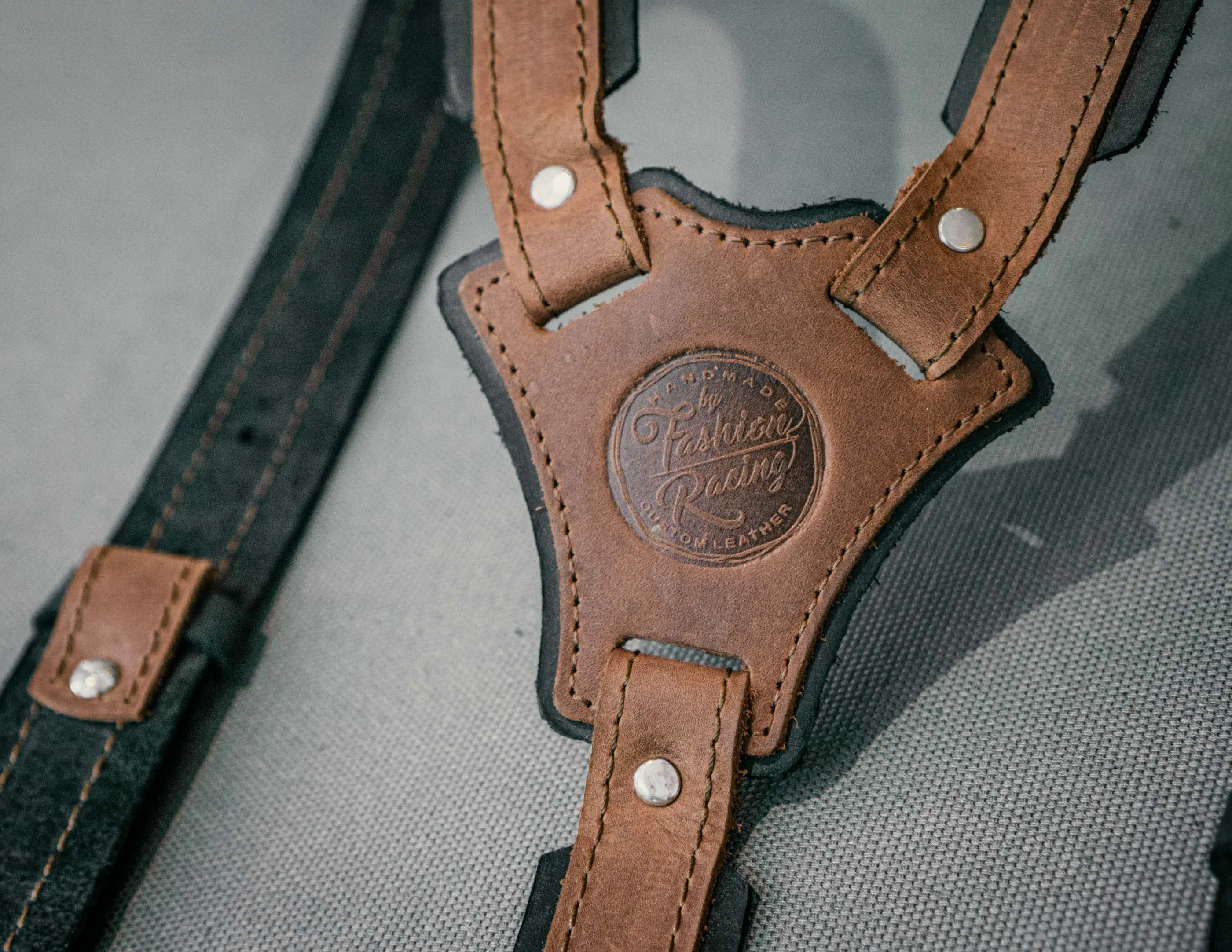 Custom Strong Leather Suspenders | Men's Brown Leather Suspenders