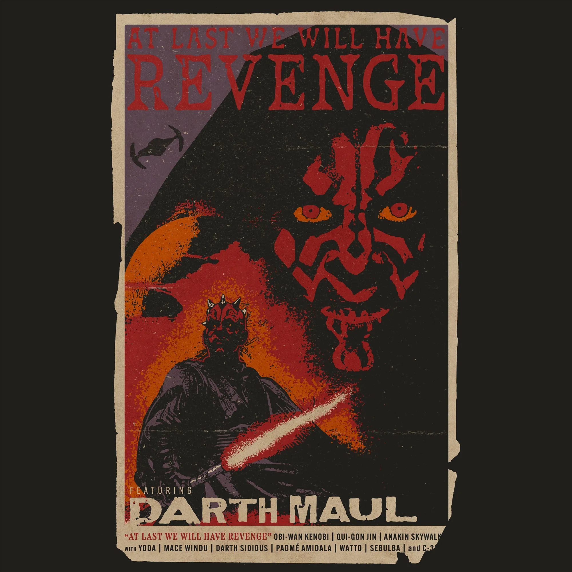 Darth Maul Black Grindhouse Poster Tee