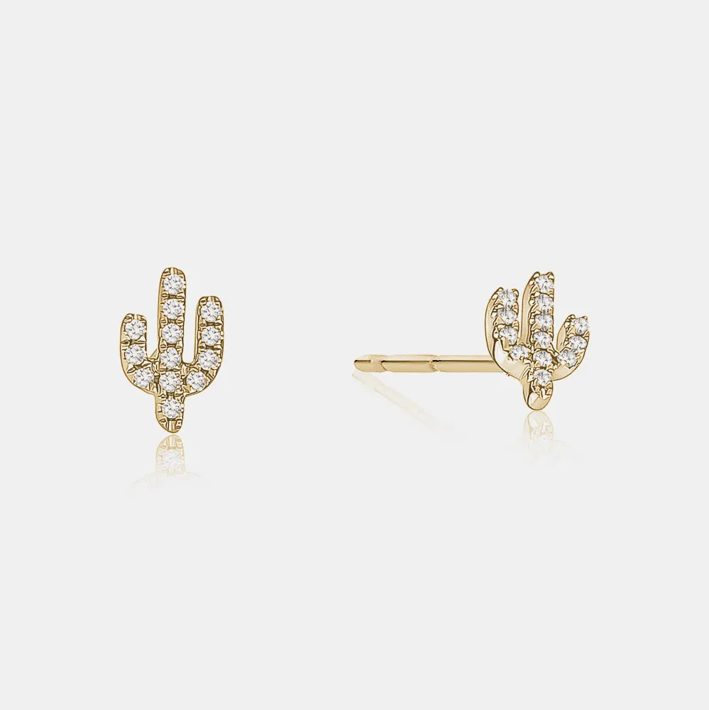 Diamond Cactus Studs