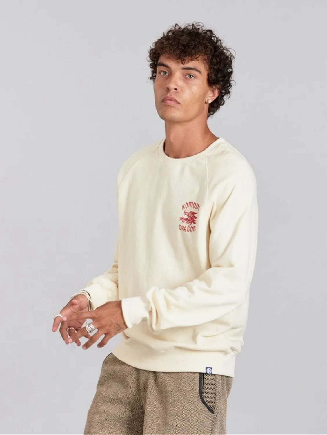 Dragon Men's Organic Cotton Sweat | Cream