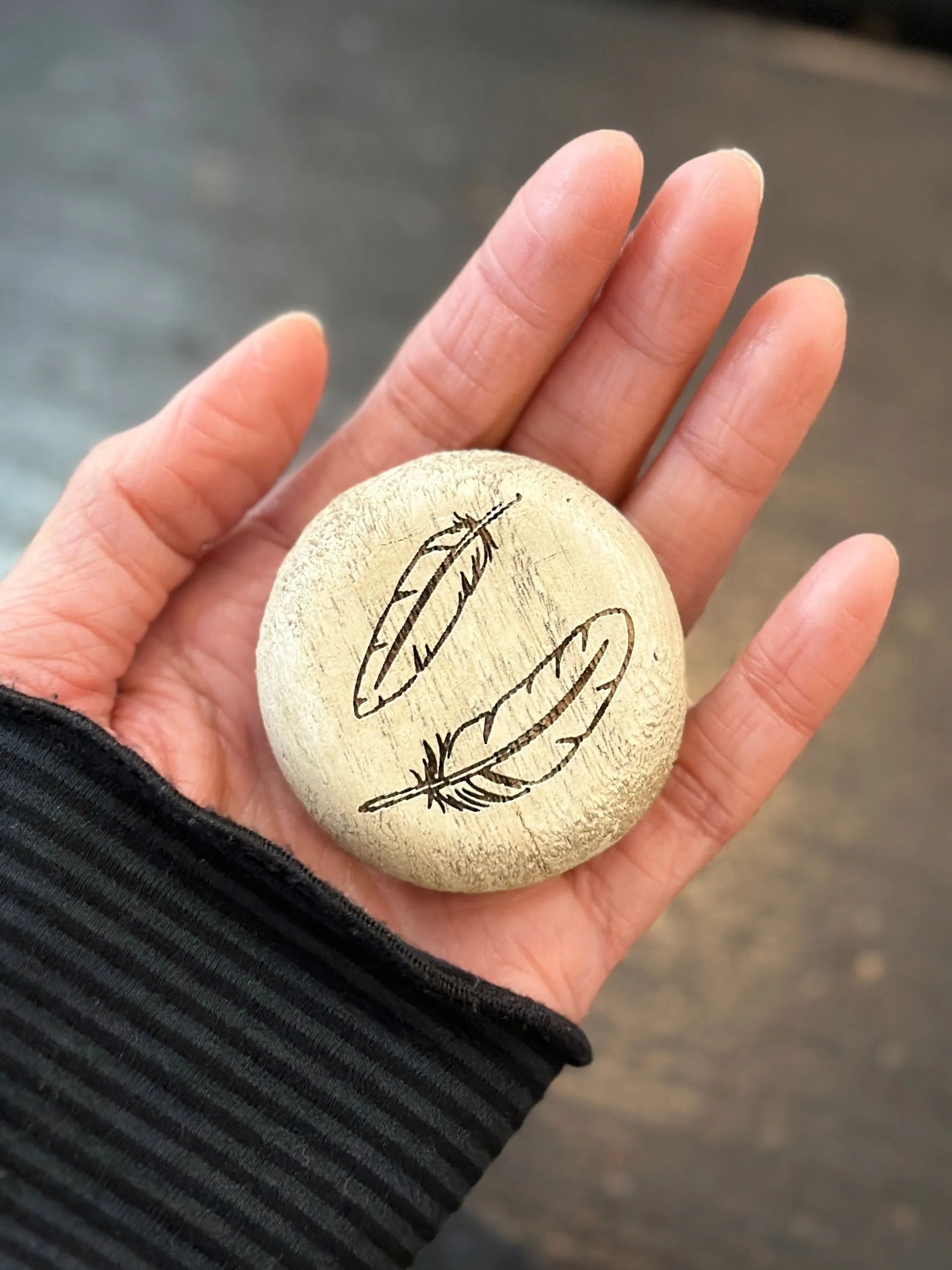 Engraved Wooden Pocket Token