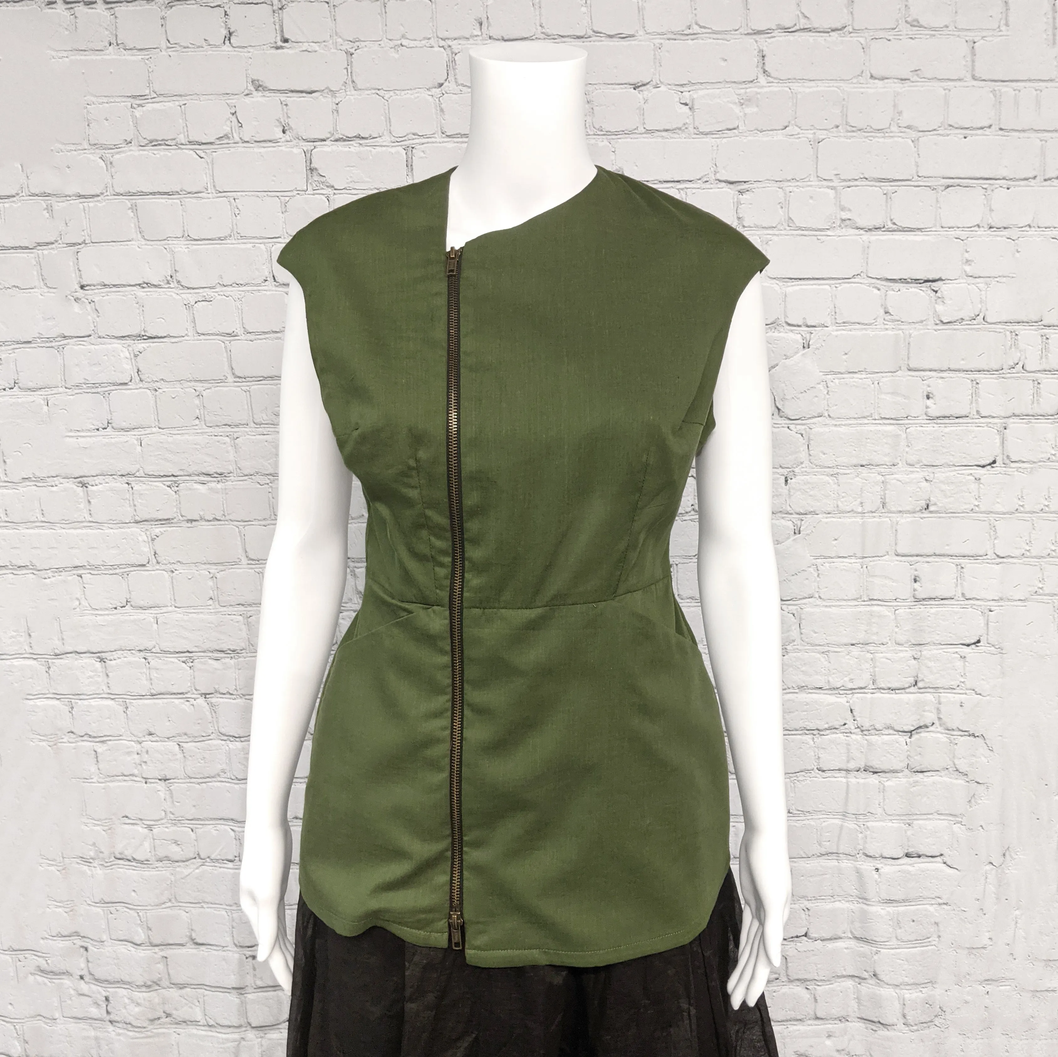 Ferrier Top in Olive by Kim Schalk